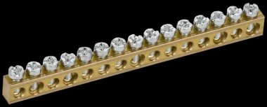 Фотография товара 'Tekfor TF-KP00D-SN-15 Шина нулевая сечение 6х9 15 отверстий'