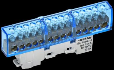 Фотография товара 'Tekfor TF-NN20-14-KL-K07 Шина N "ноль" изолированная на универсальном держателе'