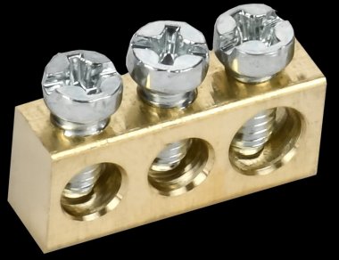 Фотография товара 'Tekfor TF-KP00D-SN-03 Шина нулевая сечение 6х9 3 отверстия'