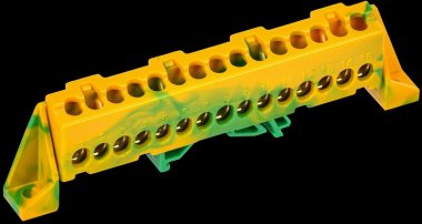 Фотография товара 'Tekfor TF-NN10-15-DP-K52 Шина PE "земля" в комбинированном DIN-изоляторе "Стойка" 6х9-15-ЖЗ'