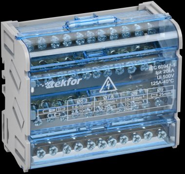 Фотография товара 'Tekfor TF-DN10-4-11-125 Шины на DIN-рейку (кросс-модуль) ШНК 4х11 3L+PEN'