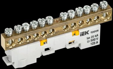 Фотография товара 'Tekfor TF-NN20-12-DL-K05 Шина PE "земля" неизолированная на универсальном держателе'