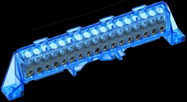 Фотография товара 'Tekfor TF-NN10-17-DP-K07 Шина N "ноль" в комбинированном DIN-изоляторе "Стойка" 6х9-17-С'