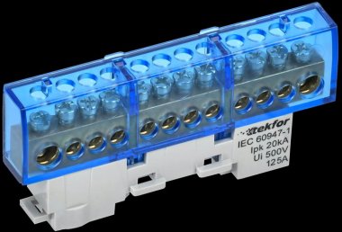 Фотография товара 'Tekfor TF-NN20-12-KL-K07 Шина N "ноль" изолированная на универсальном держателе'