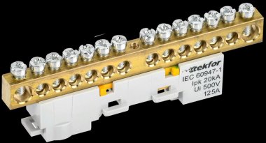 Фотография товара 'Tekfor TF-NN20-14-DL-K05 Шина PE "земля" неизолированная на универсальном держателе'