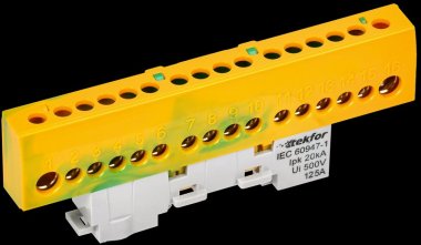 Фотография товара 'Tekfor TF-NN20-16-KL-K52 Шина PE "земля" изолированная на универсальном держателе'