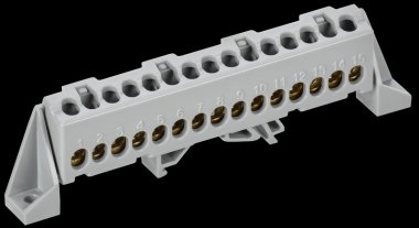 Фотография товара 'Tekfor TF-NN10-15-DP-K03 Шина L "фаза" в комбинированном DIN-изоляторе "Стойка" 6х9-15-Ср'