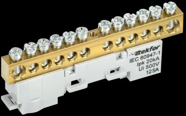 Фотография товара 'Tekfor TF-NN20-12-DL-K03 Шина L "фаза" неизолированная на универсальном держателе'