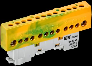 Фотография товара 'Tekfor TF-NN20-12-KL-K52 Шина PE "земля" изолированная на универсальном держателе'