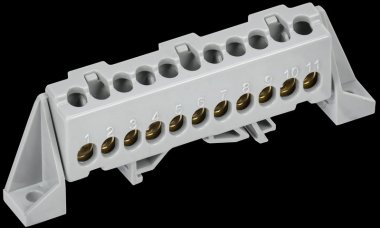 Фотография товара 'Tekfor TF-NN10-11-DP-K03 Шина L "фаза" в комбинированном DIN-изоляторе "Стойка" 6х9-11-Ср'