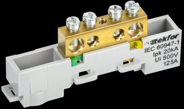 Фотография товара 'Tekfor TF-NN20-04-DL-K05 Шина PE "земля" неизолированная на универсальном держателе'