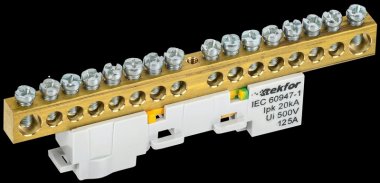 Фотография товара 'Tekfor TF-NN20-16-DL-K05 Шина PE "земля" неизолированная на универсальном держателе'