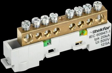 Фотография товара 'Tekfor TF-NN20-08-DL-K05 Шина PE "земля" неизолированная на универсальном держателе'