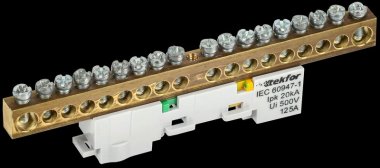 Фотография товара 'Tekfor TF-NN20-18-DL-K05 Шина PE "земля" неизолированная на универсальном держателе'