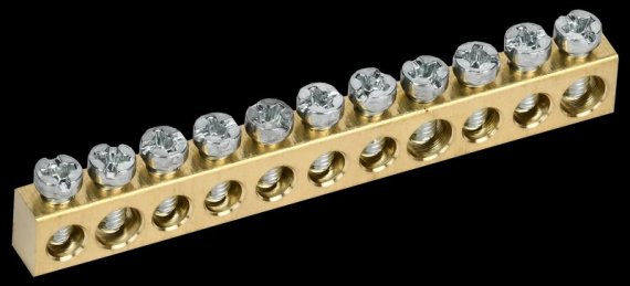 Фотография товара 'Tekfor TF-KP00D-SN-11 Шина нулевая сечение 6х9 11 отверстий'