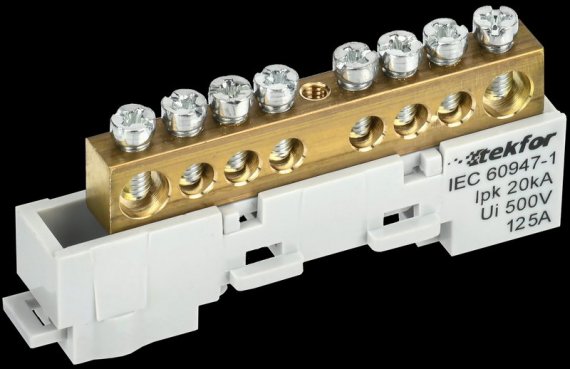 Фотография товара 'Tekfor TF-NN20-08-DL-K03 Шина L "фаза" неизолированная на универсальном держателе'