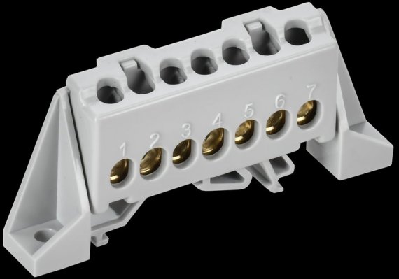 Фотография товара 'Tekfor TF-NN10-07-DP-K03 Шина L "фаза" в комбинированном DIN-изоляторе "Стойка" 6х9-7-Ср'