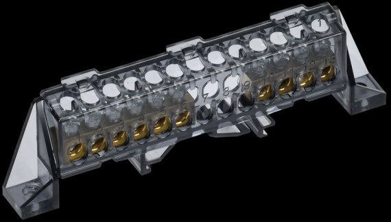 Фотография товара 'Tekfor TF-NN10-46-DP-K02 Шина N "ноль" в комбинированном DIN-изоляторе "Стойка" 6х9-(4+6)-Ч'