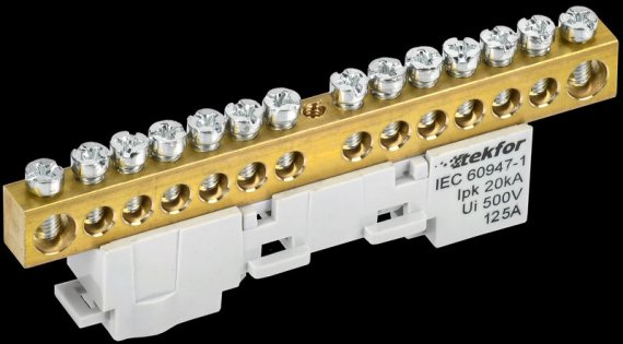 Фотография товара 'Tekfor TF-NN20-14-DL-K03 Шина L "фаза" неизолированная на универсальном держателе'