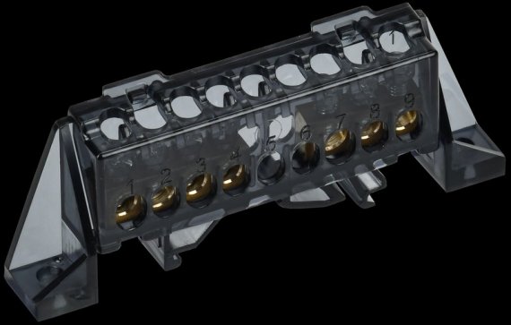 Фотография товара 'Tekfor TF-NN10-34-DP-K02 Шина N "ноль" в комбинированном DIN-изоляторе "Стойка" 6х9-(3+4)-Ч'