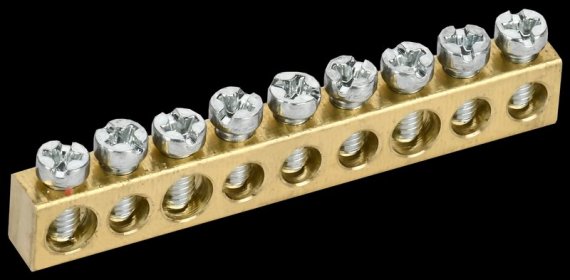 Фотография товара 'Tekfor TF-KP00D-SN-09 Шина нулевая сечение 6х9 9 отверстий'