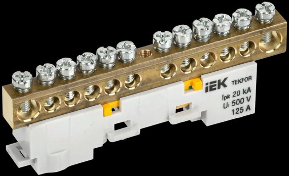 Фотография товара 'Tekfor TF-NN20-12-DL-K05 Шина PE "земля" неизолированная на универсальном держателе'