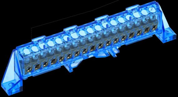 Фотография товара 'Tekfor TF-NN10-17-DP-K07 Шина N "ноль" в комбинированном DIN-изоляторе "Стойка" 6х9-17-С'