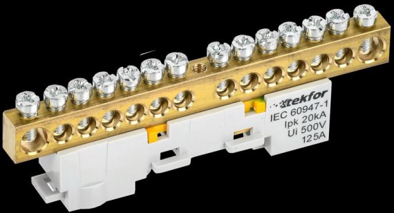 Фотография товара 'Tekfor TF-NN20-14-DL-K05 Шина PE "земля" неизолированная на универсальном держателе'