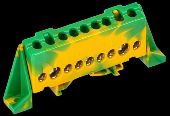 Фотография товара 'Tekfor TF-NN20-09-DP-K52 Шина PE "земля" в комбинированном DIN-изоляторе "Стойка"'