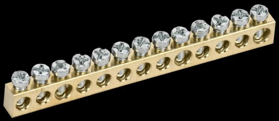 Фотография товара 'Tekfor TF-KP00D-SN-13 Шина нулевая сечение 6х9 13 отверстий'