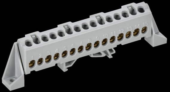 Фотография товара 'Tekfor TF-NN10-15-DP-K03 Шина L "фаза" в комбинированном DIN-изоляторе "Стойка" 6х9-15-Ср'