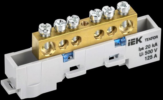 Фотография товара 'Tekfor TF-NN20-06-DL-K07 Шина N "ноль" неизолированная на универсальном держателе'