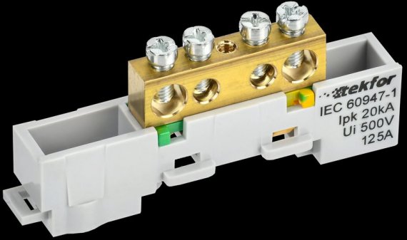 Фотография товара 'Tekfor TF-NN20-04-DL-K05 Шина PE "земля" неизолированная на универсальном держателе'