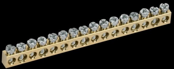 Фотография товара 'Tekfor TF-KP00D-SN-16 Шина нулевая сечение 6х9 16 отверстий'