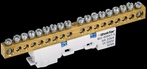 Фотография товара 'Tekfor TF-NN20-18-DL-K07 Шина N "ноль" неизолированная на универсальном держателе'