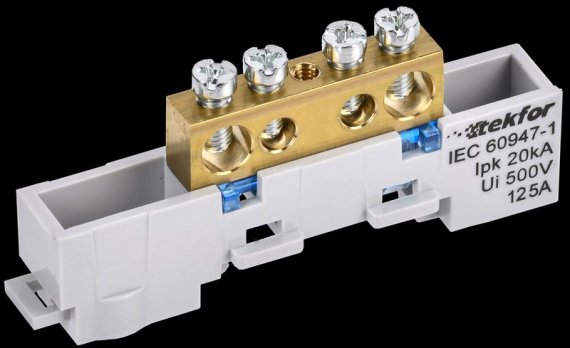 Фотография товара 'Tekfor TF-NN20-04-DL-K07 Шина N "ноль" неизолированная на универсальном держателе'