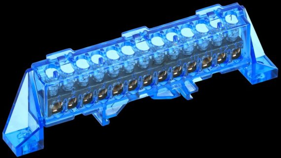 Фотография товара 'Tekfor TF-NN10-13-DP-K07 Шина N "ноль" в комбинированном DIN-изоляторе "Стойка" 6х9-13-С'