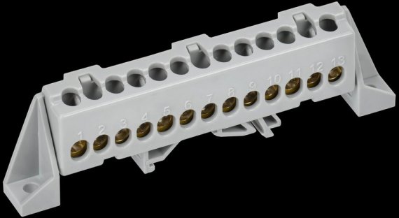 Фотография товара 'Tekfor TF-NN10-13-DP-K03 Шина L "фаза" в комбинированном DIN-изоляторе "Стойка" 6х9-13-Ср'