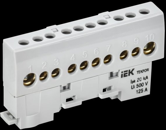 Фотография товара 'Tekfor TF-NN20-10-KL-K03 Шина L "фаза" изолированная на универсальном держателе'